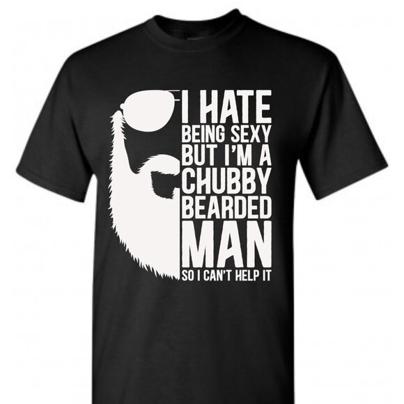 Men's Sexy Chubby Bearded Man Tee Shirt - Picture 2 of 3